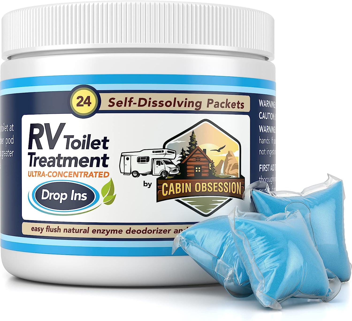 Cabin Obsession RV Toilet Treatment Drop Ins 24 Easy Flush Self