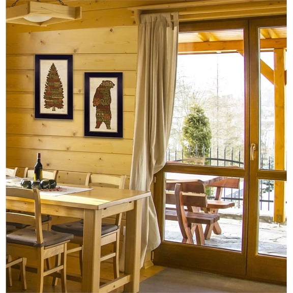 "Cabin Rules" Framed Wall Art for Living Room & Bedroom Decoration