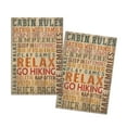 thumbnail image 1 of Cabin Rules, Rustic Typography (4x6 Birch Wood Postcards, 2-Pack Stationary, Rustic Home Wall Decor), 1 of 5