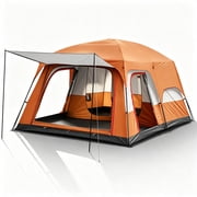 4-6 Person Tent for Camping, 10' x 6.8' x 6', Camping Tent with Carry Bag &amp; Mesh Windows, Lightweight Portable Tent for Outdoor Camping, Festivals &amp; Backyard, Orange