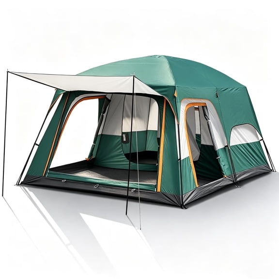 4-6 Person Tent for Camping, 10' x 6.8' x 5.9', Camping Tent with Carry Bag & Mesh Windows, Lightweight Portable Tent for Outdoor Camping, Festivals & Backyard, Green