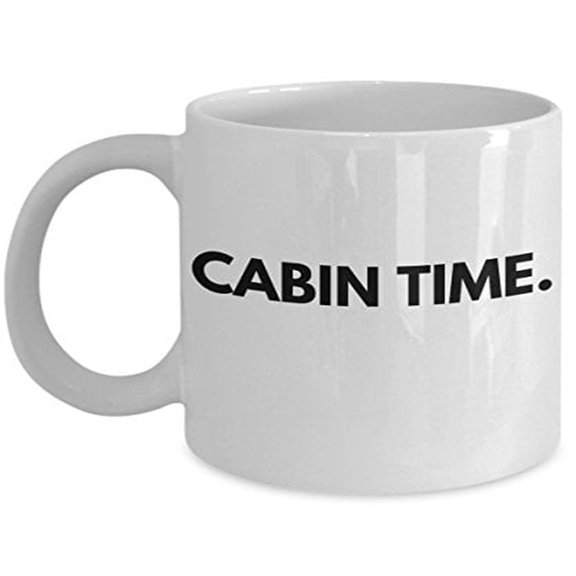 Cabin Time 11 oz Coffee Mug - Summerhouse Gift White Ceramic