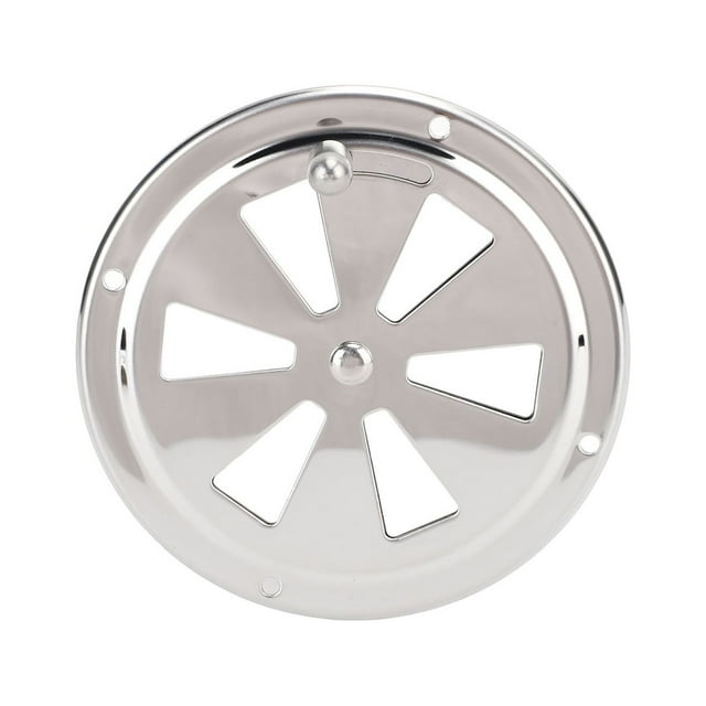 Cabin Ventilation Plate Marine Grade Stainless Steel Round Louver Vent Cover with Side Knob for