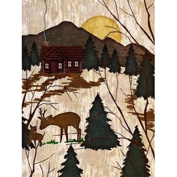Cabin in The Woods II Poster Print by Nicholas Biscardi - 9 x 12 - Small