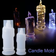 Cabina Home Handmade Silicone Moulds, Candle Holder Resin Molds Epoxy Casting Crystal Epoxy Mold for Home Decoration (Candle Shape Mold)