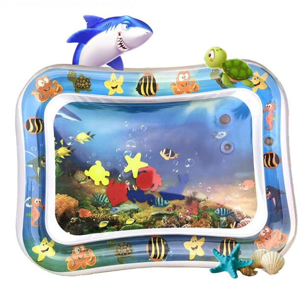 Cabina Home Inflatable Tummy Time Water Play Mat, Leakproof Water Filled Baby Playmat for Children and Infant, Fun Activity Play Center Your Baby's Stimulation Growth