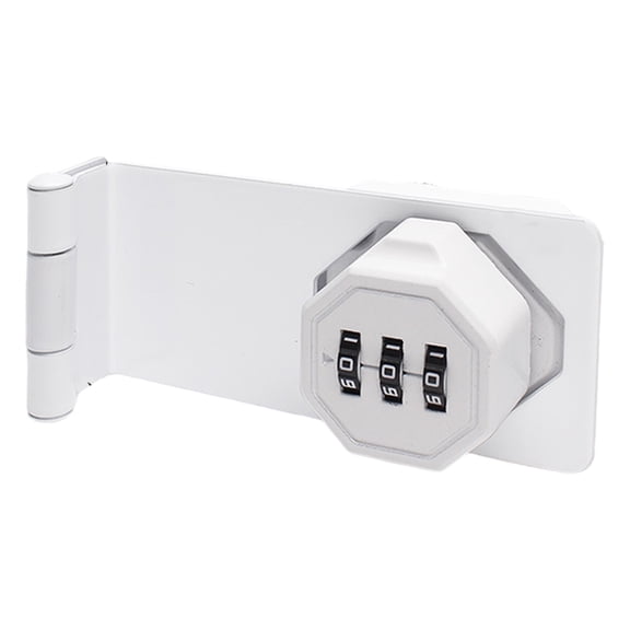 Cabinet 3-Digit Combination Lock Door Security Slide Lock Lockable Hasp Lock for Cabinets Barn Door Closet Box
