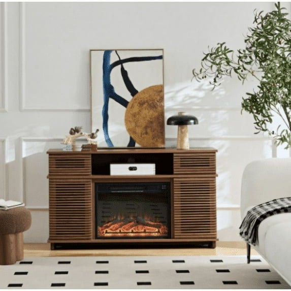 Cabinet As A Whole With New Light Walnut Triamine, In The Grid Embedded Stove, The Same Color Mdf