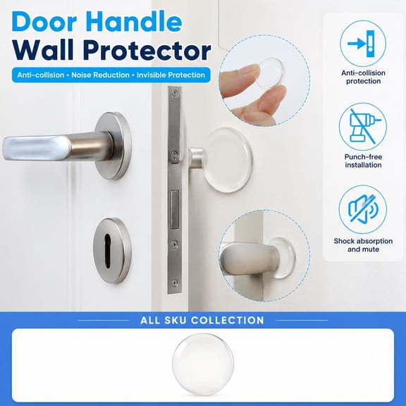 Cabinet Bumpers Clear, 1.5 Inch No-Mark Silicone Adhesive Door Stoppers for Wall, Self Stick Clear Anti Slip Furniture Pads, Door Wall Protector for Door Handles, Durable