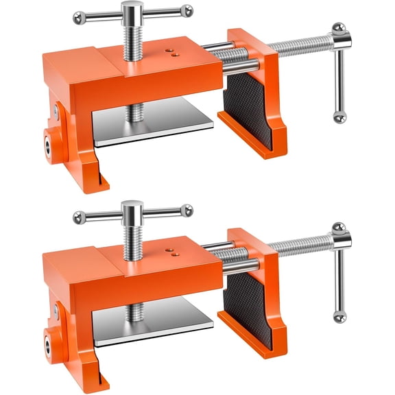 Cabinet Clamps, Professional Wood Joinery Alignment Tool, Adjustable Panel Clamping System for Cabinet Building, 4-Point Positioning Clamps, 2 Pack, Orange