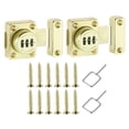 thumbnail image 1 of Cabinet Combination Lock Twist Knob Keyless Lock 3-Digit Password Latch Lock for Small Door Gold, 1 of 7