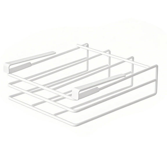 Under Cabinet Cutting Board Holder Metal Hanging Cutting Board Organizer Space Saving Heavy Duty Under Shelf Chopping Board Holder With Hooks Cutting Board Rack Pot Lid Holder