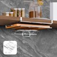 thumbnail image 1 of Under Cabinet Cutting Board Holder Stainless Steel Under Shelf Pot Lid Chopping Board Rack Double Layer Cutting Board Storage Hanging Rack Cutting Board Organizer with Hook for Cabinet Door, 1 of 10