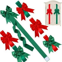 Cabinet Door Bows under $5! Cagogo Christmas Cabinet Bows, Velvet Door Decorations, Holiday Cabinet Decor, Festive Kitchen Decor, Christmas Ribbon Bows, Xmas Home Decor, Seasonal Cabinet Accents,