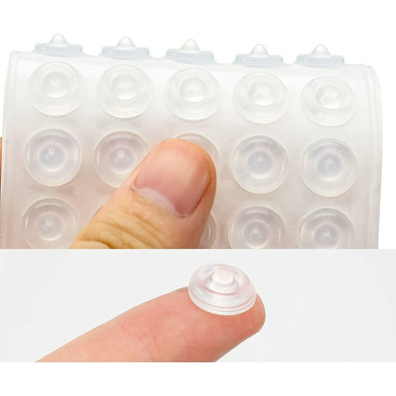 Cabinet Door Bumpers 200 PCS Rubber Bumpers,Door slam Stopper Door slam Stopper Circular Dots Shaped Self Adhesive Bumper Pads,Rubber feet Glass Cabinet Felt Pads Drawers Picture Frames Cutting Board