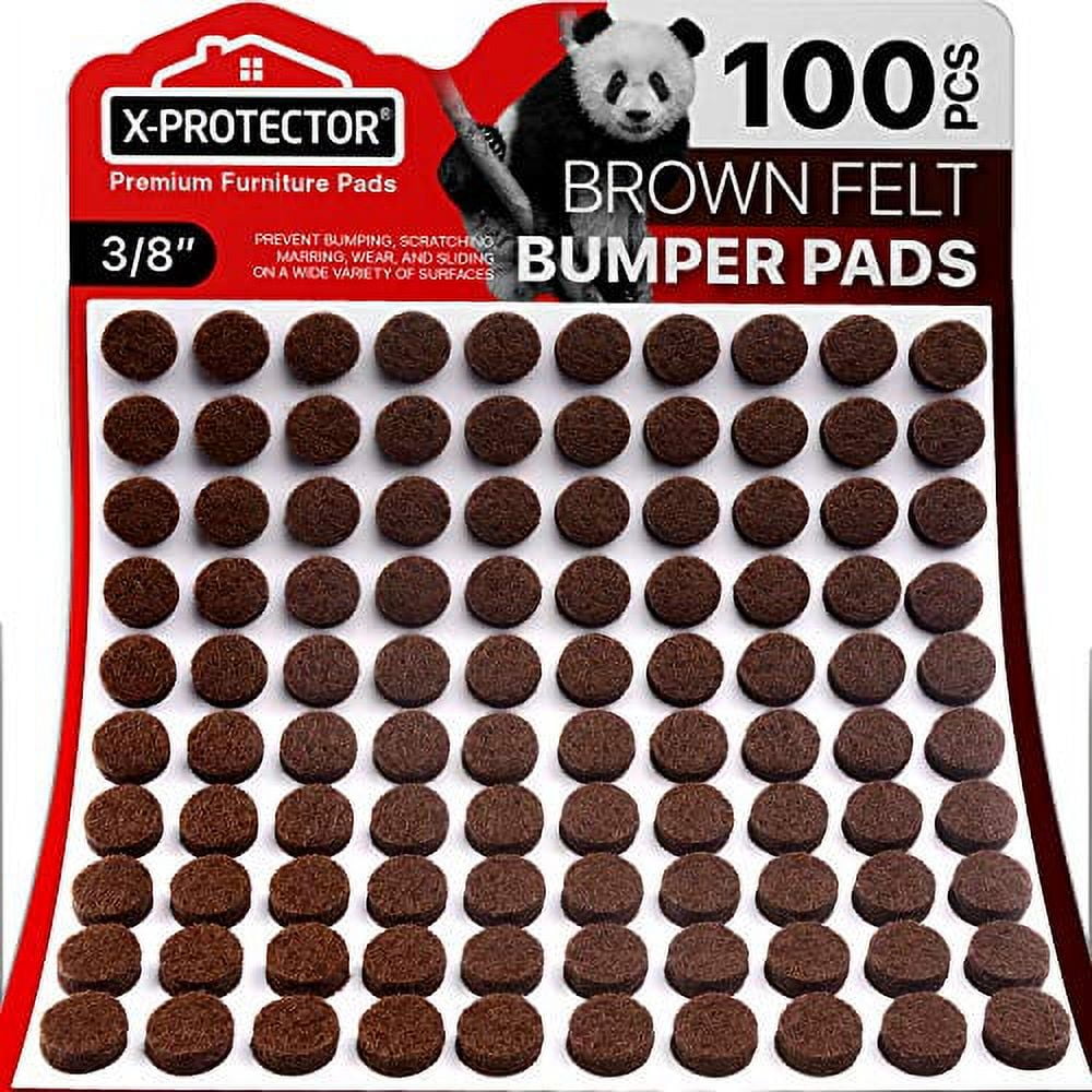Door Bumpers XProtector .. 100 PCS â€“ Small .. Felt Pads 3/8â