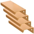 thumbnail image 1 of Cabinet Door Handle Decorative Drawer Pulls Invisible Furniture 4 Pcs Right Angle Edge Banding Aluminum Alloy, 1 of 6