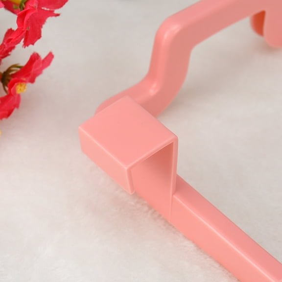 Over the Cabinet Door Hanging Trash Bag Holder for Kitchen, Portable Garbage Bag Bracket and Support Stand, Available in Blue, Beige, Pink, Green B#282 pink
