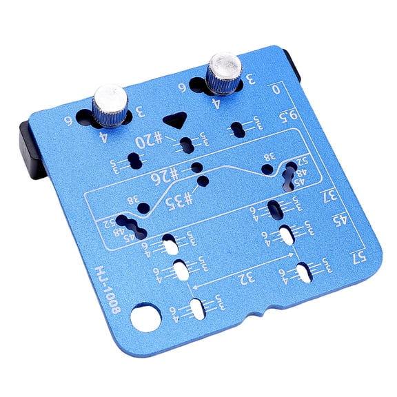 Cabinet Door Hinge Jig Position Plate for 26mm / 1.02 inches 35mm / 1.38 inches Concealed Hinges Hardware Marking Template Aluminum Alloy Woodworking Tool