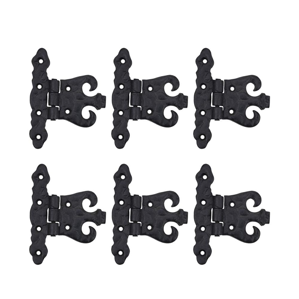Door Hinge With Hardware 4.5 In. Black Wrought Iron Rust