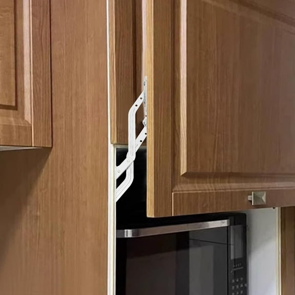 Cabinet Door Hinges, Adjustable Hydraulic Buffer Cabinet Door Hinges,Vertical Swing Lift Up 7.72-8.82lbs Capacity, Lift Up Stay for Furniture Cabinets