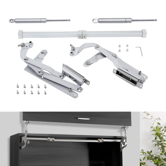 Cabinet Door Hinges, Folding Lift up Top Table Vertical Swing Lift Up Stay Pneumatic Arm Kitchen Mechanism Hinges Durable Silent