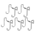 thumbnail image 1 of Over Cabinet Door Hook & Wardrobe Door Hook, Stainless Steel Hanging Hooks for Towels Bags Clothes, Bathroom Door Hooks for Towels, Kitchen Cabinet, 2.75×2.24×0.98" Dorm Room Hangers, Silver-5Pcs, 1 of 7