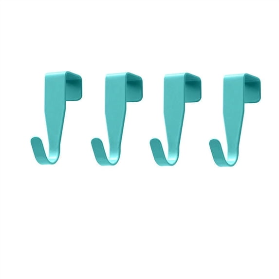 Over Cabinet Door Hooks, 4 Pack Heavy Duty Metal J-Hooks for Kitchen, Bathroom, Laundry Room, Cabinet Hooks for Hanging, Hold Up to 7 lbs, Space-Saving Organizer