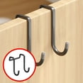 thumbnail image 1 of Over the Cabinet Door Hooks, Stainless Steel Cabinet Hooks for Hanging Mugs, Cups, Utensils, Cupboard Door Organizer & Under Sink Door Organizer Kitchen Storage Cabinet, Kitchen Accessories, 1 Pcs, 1 of 8