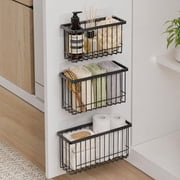Cabinet Door Lid Organizer 3-Pack, Cabinet Organizers and Storage, Compact Design for Space Optimization-Over the Cabinet Door Organizer for Diverse Storage Sol