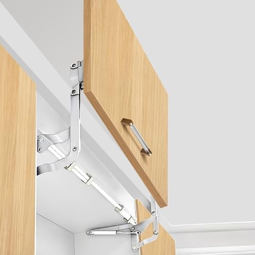 Cabinet Door Lift up Hinge, Vertical Lift Hinge, Sturdy Silent and Adjustable, Kitchen Mechanism Hinges with Pneumatic Arm$$Tools & Hardware Other