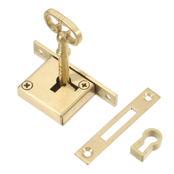 Cabinet Door Lock Gate Stop Handle Doorknob Hinge Hinges Golden