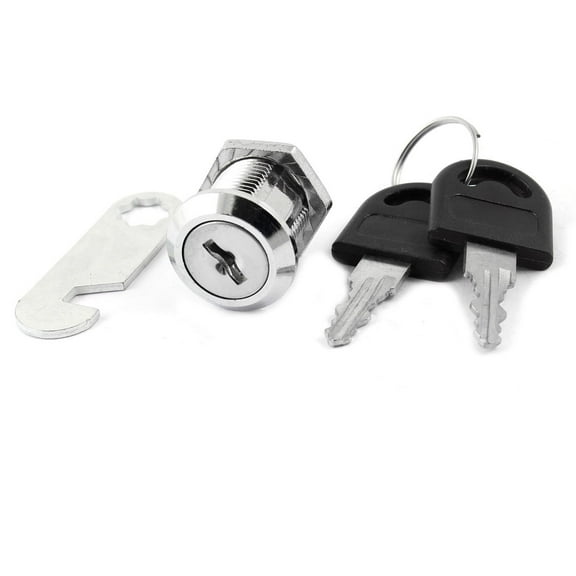 Cabinet Door Mail Box Silver Tone Metal Furniture Cam Lock Two Keys