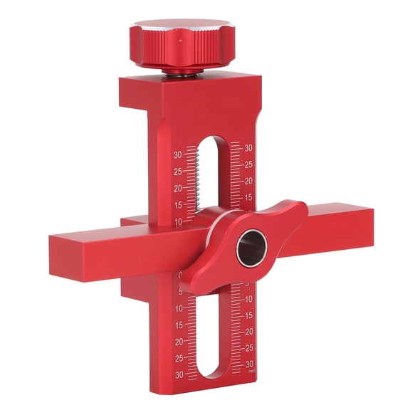 Cabinet Door Mounting Jig 2-in-1 Hinge Installation Tool - Aluminum Alloy Adjustable Locator for Precise Cabinet Hardware Installation