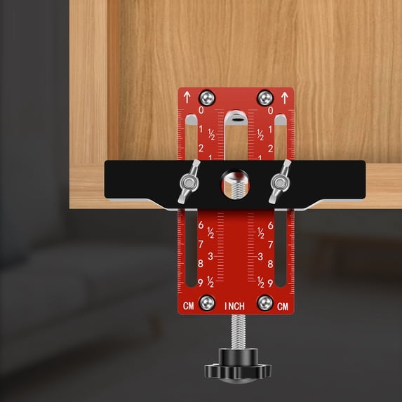 Cabinet Door Mounting Jig Adjustable Cabinet Door Installation Locator Aluminum Alloy Hinge Installation Jig Tool Portable Woodworking Cabinet Mounting Positioner for Cabinet Door