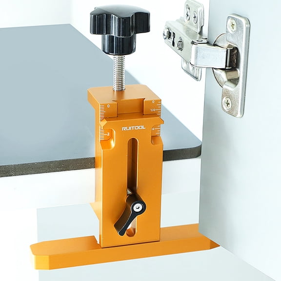 Cabinet Door Mounting Jig Aluminum Alloy Cabinet Door Installation Positioner Lightweight Woodworking Cabinet Installation Locator Jig Portable Cabinet Hardware Jig for Cabinet Door