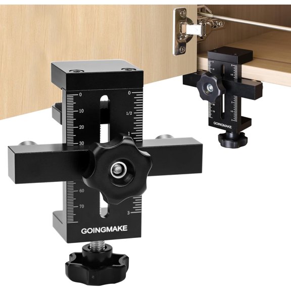 Cabinet Door Mounting Jig with Quick Edge Positioner,Adjustable Cabinet Door Installation Positioner,Cabinet Door Positioning Tool Jig for Installing Frameless or Face Frame Cabinet Doors
