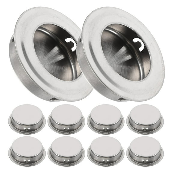 Cabinet Door Push-pull Handle 10 Pcs for Sliding Knobs Kitchen Handles Stainless Steel