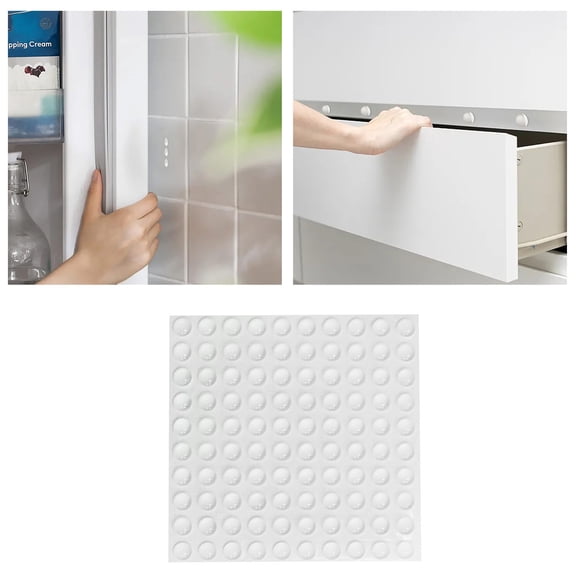 Cabinet Door Rubber Bumper Pads 1 Pcs Self Sound Clear for Drawers Table Tops Cupboard Picture Frames Glassware Furniture, 3 mm×9 mm, Clear