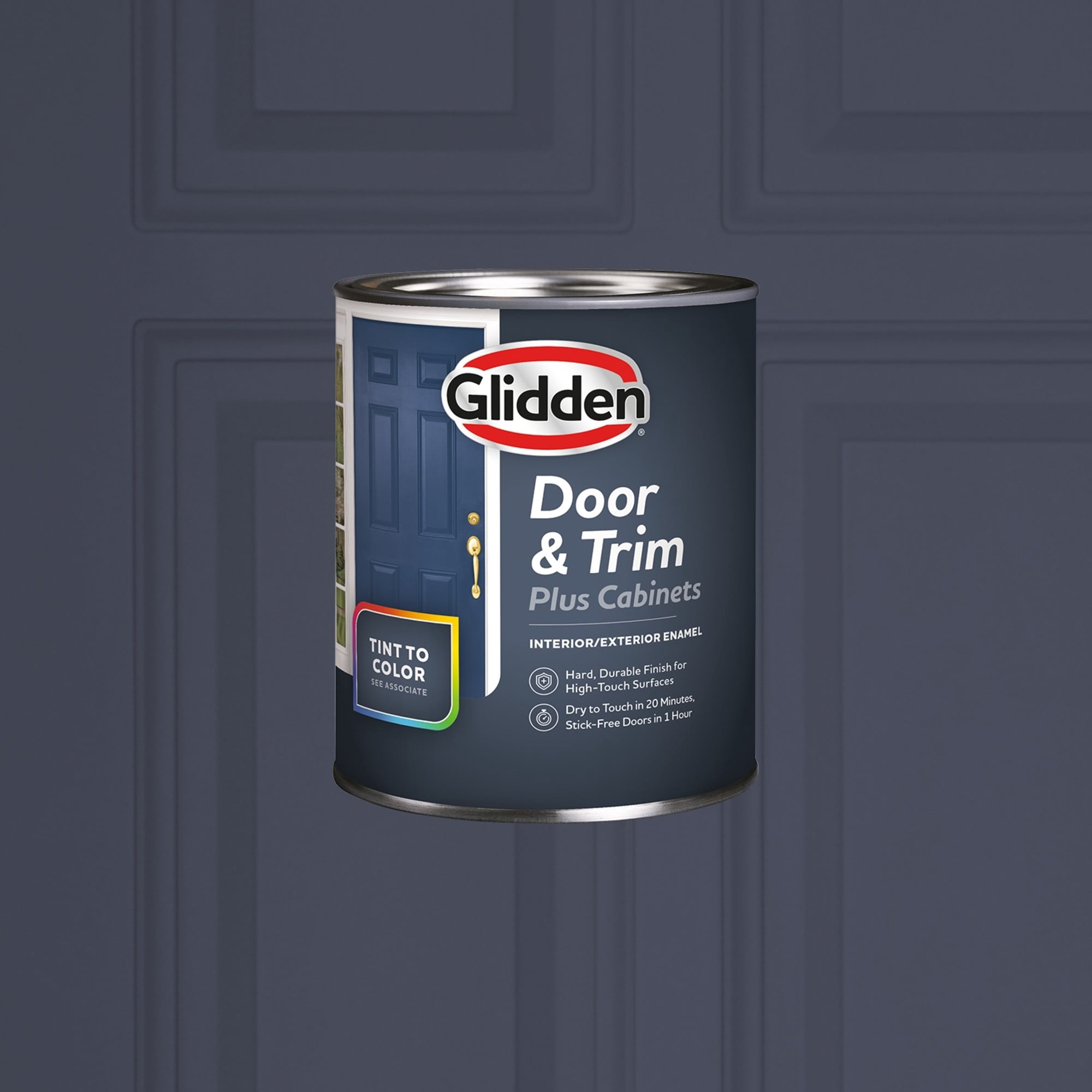 Glidden Cabinet Door and Trim Satin Paint, Black Flame, 1 Quart