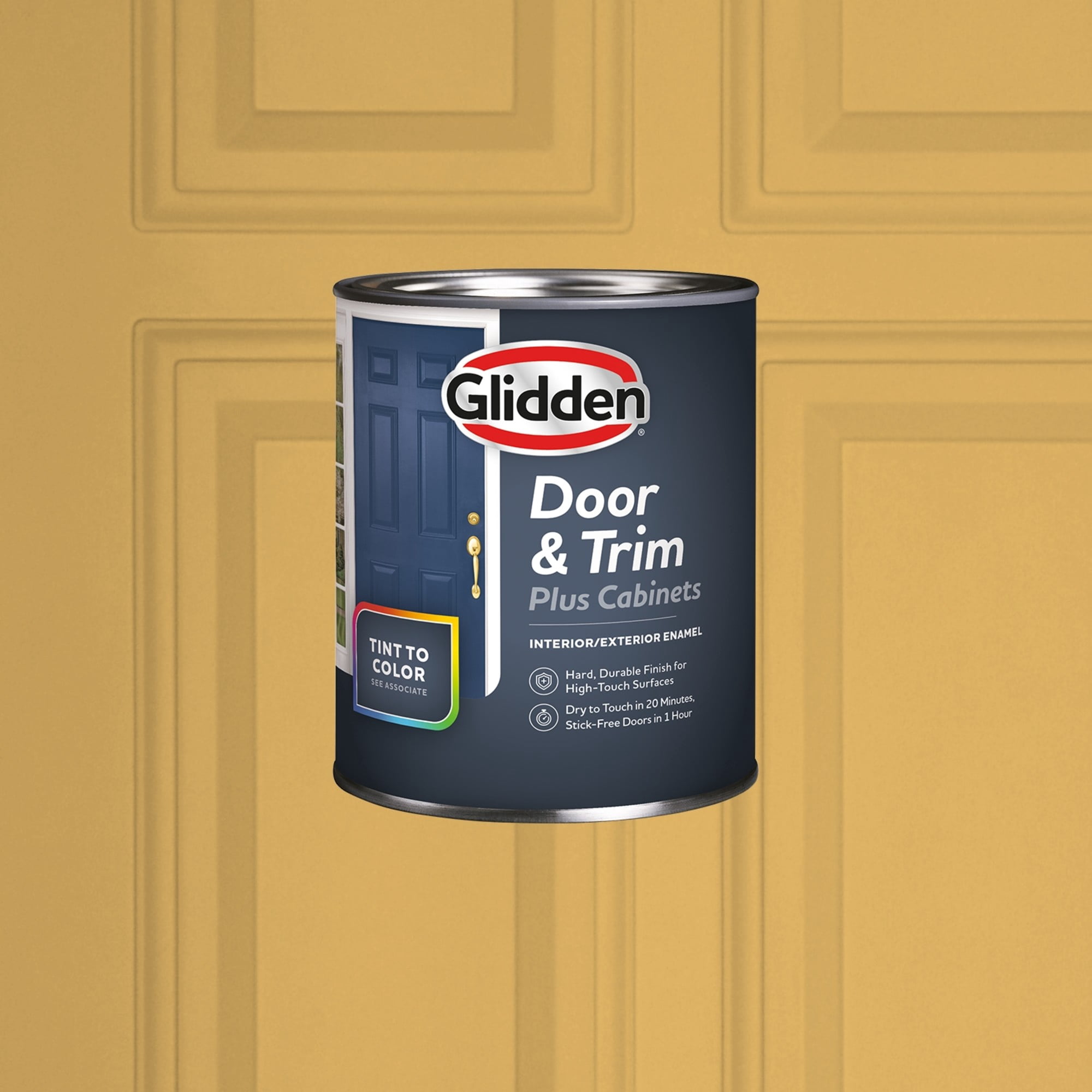 Glidden Cabinet Door and Trim Satin Paint, Butterscotch Bliss, 1 Quart