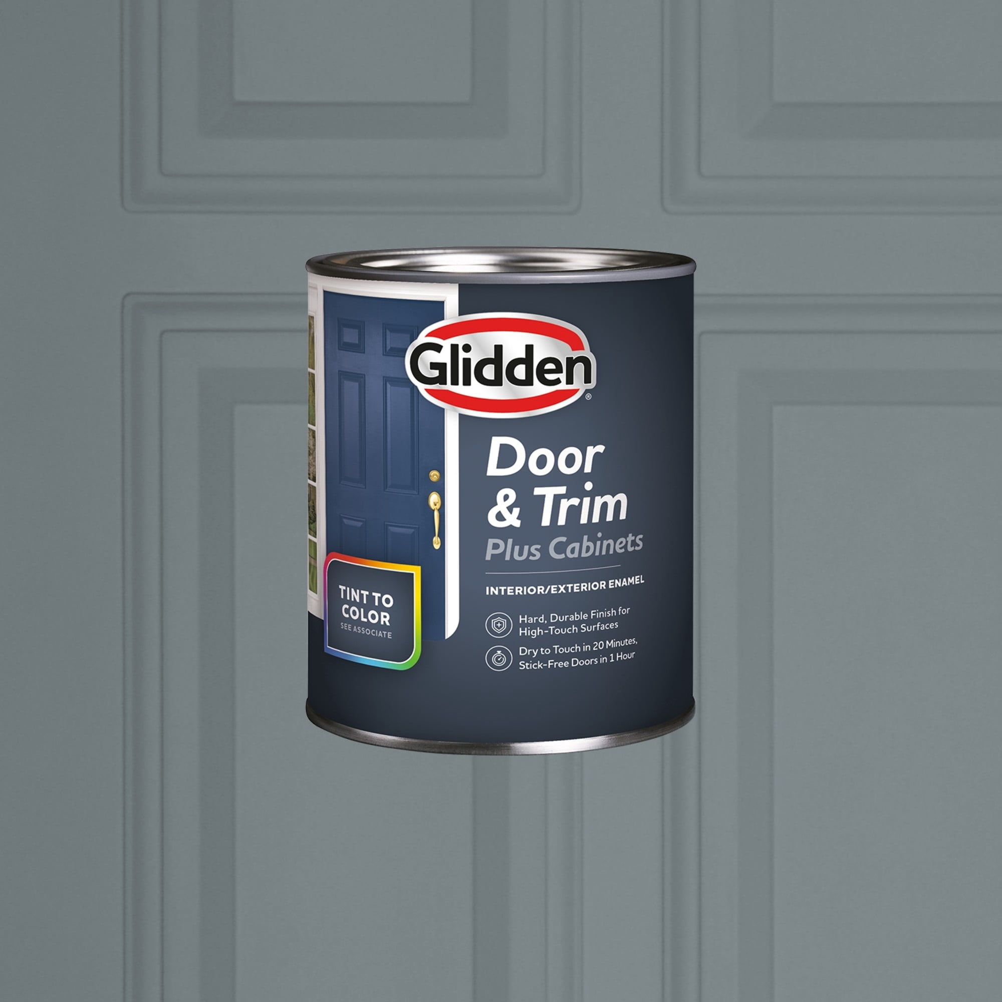 Glidden Cabinet Door and Trim Satin Paint, Garrison Gray, 1 Quart