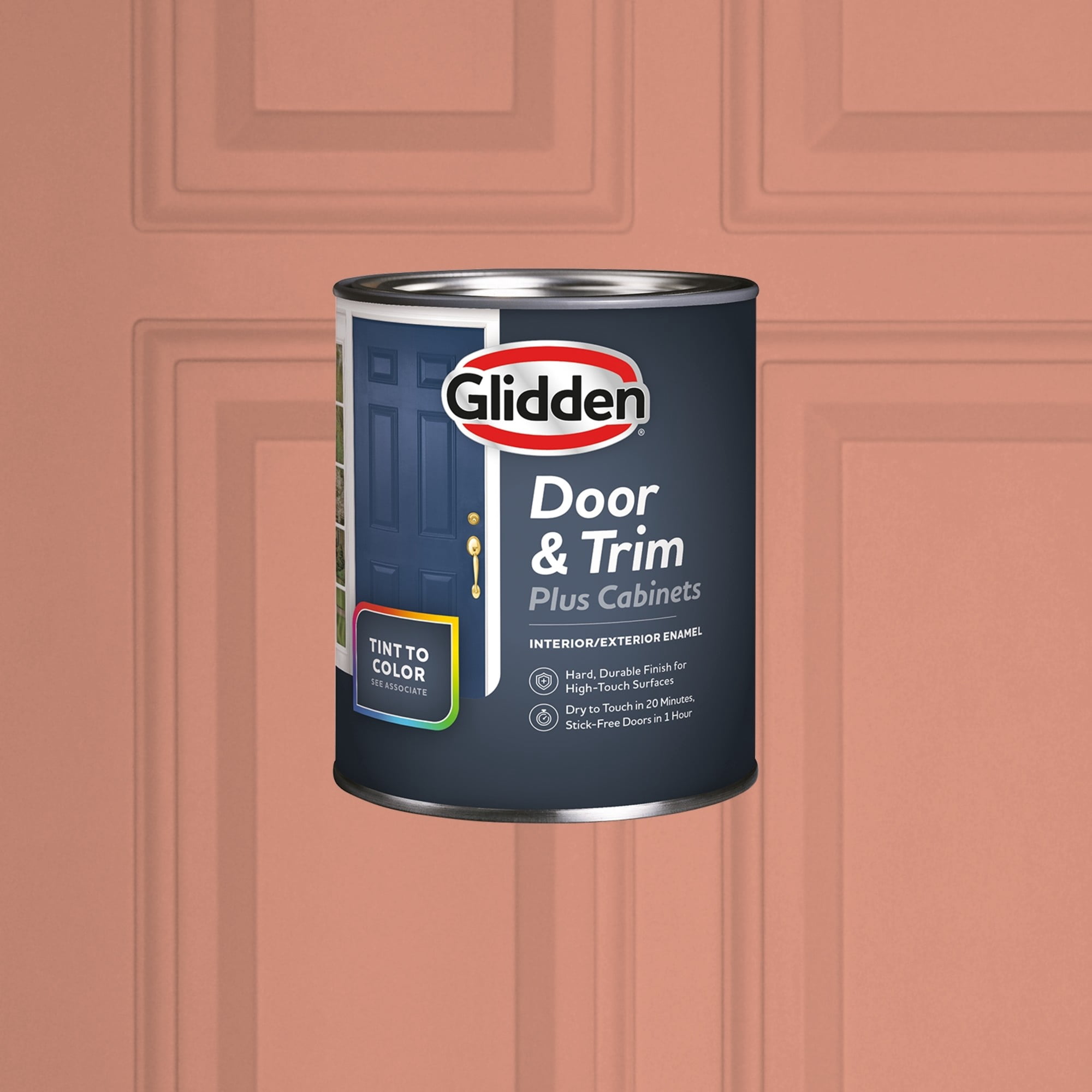 Glidden Cabinet Door and Trim Satin Paint, Orange Essential , 1 Quart