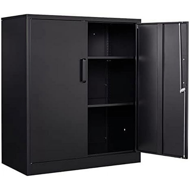 with Doors and Shelves Display with Glass Doors