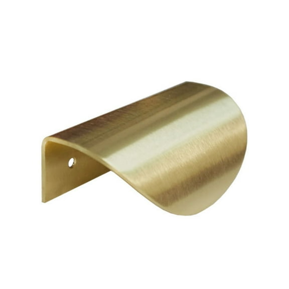 Cabinet Drawer Copper Handle Home Finger Edge Pulls Concealed Simple Gold Handle