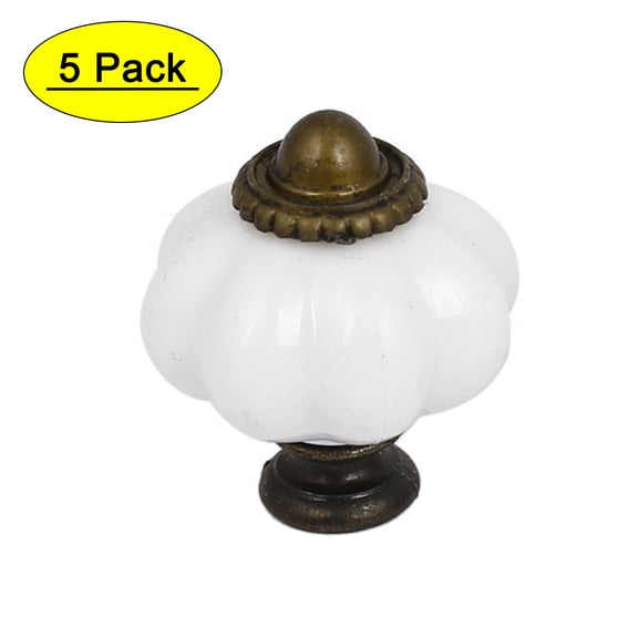Unique Bargains Furniture Drawer Cupboard Single Hole Pull Handle Knob 32x38mm 5Pcs