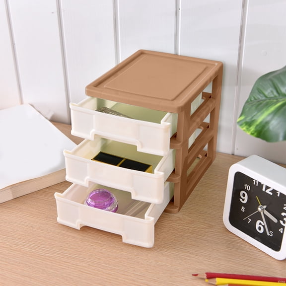 Cabinet Drawer Storage,Desktop Drawer Organizer,3-Tier Storage Boxes with Removable Drawers for Office Desk,Cabinet & Home (6.8x5.1x6.1inch)