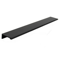 Cabinet Edge Pull, 12 Inches, 13-1/4" Overall Length, Matte Black by Stone Harbor Hardware