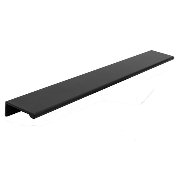 Cabinet Edge Pull, 12 Inches, 13-1/4" Overall Length, Matte Black by Stone Harbor Hardware