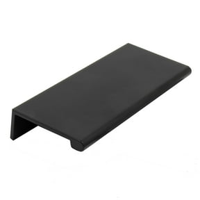 Cabinet Edge Pull, 2 Inches, 4-1/4" Overall Length, Matte Black by Stone Harbor Hardware